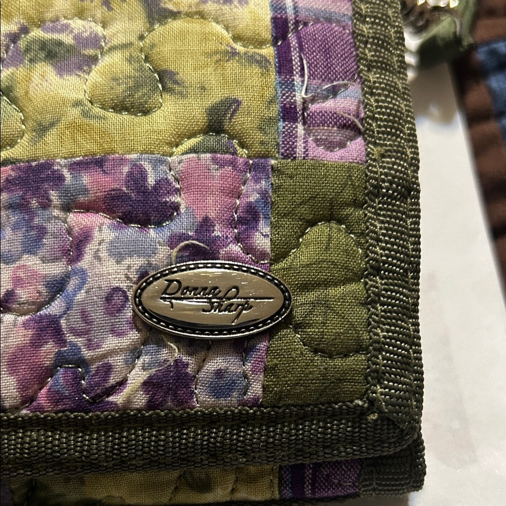 Donna Sharp Green and Purple Crossbody Bag
